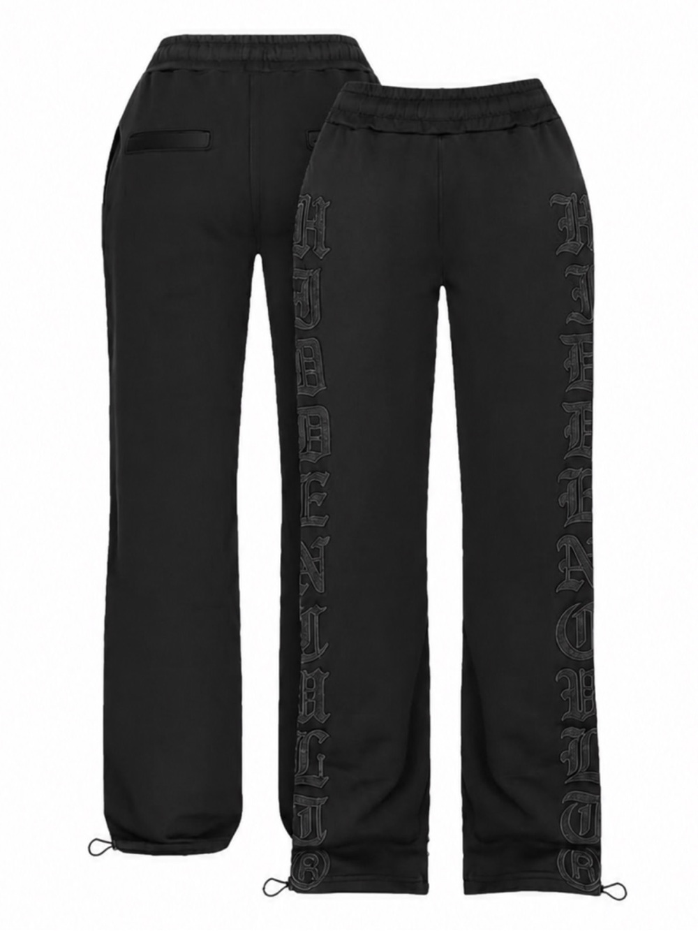 RARE hidden cult tweed jet-black tracksuit sweatpants